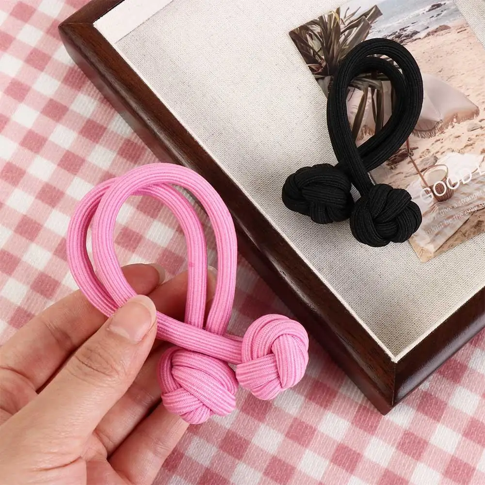 Элегантная однотонная веревка для волос с китайским узлом эластичное кольцо в