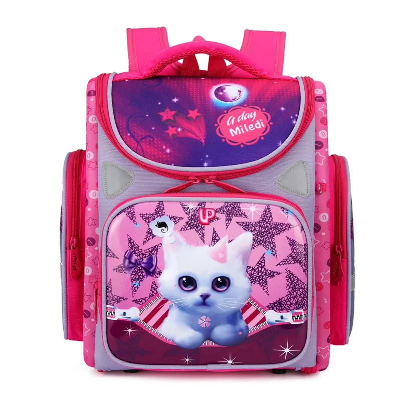 

New Orthopedic School Backpacks For Girls Cartoon Cat Primary School Bags 1-3 Grade Children School Bookbag Kids satchel Bag