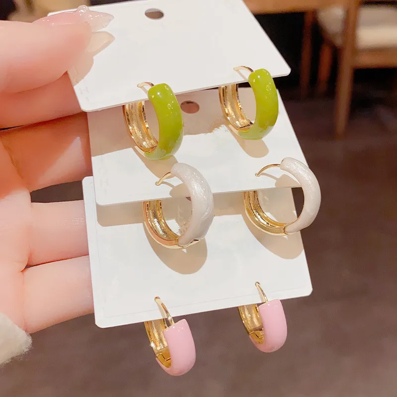 

Candy Colors Hoop Earrings 2023 New Spring Summer High Grade Fashion Jewelry Wholesale