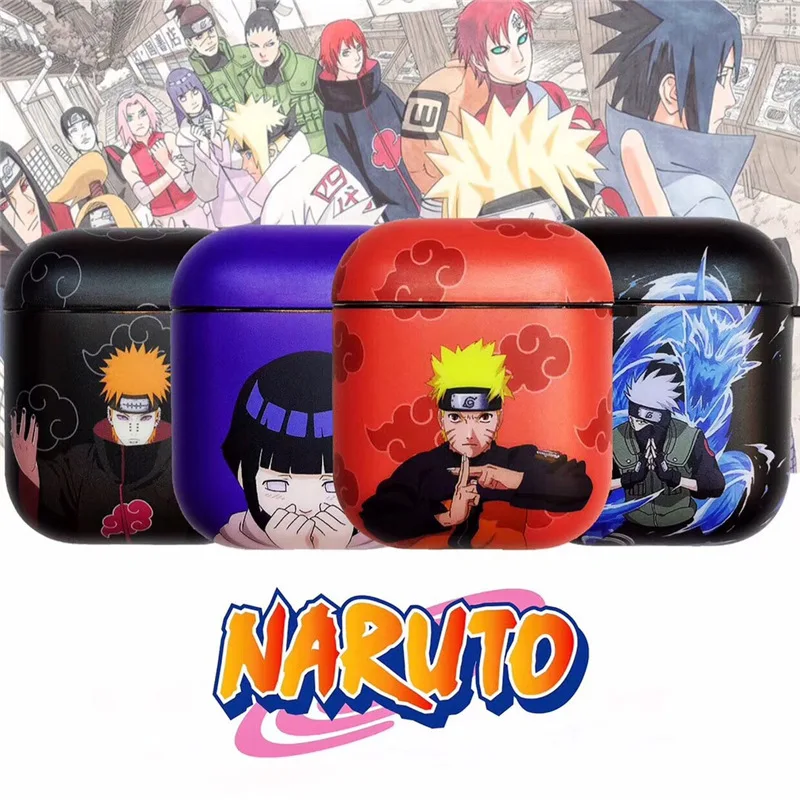 

Anime Cartoon Naruto Keychain Bluetooth Earphone Cover Case For Airpods 1 2 3 Pro Headphone Box Charging Protective Keyring