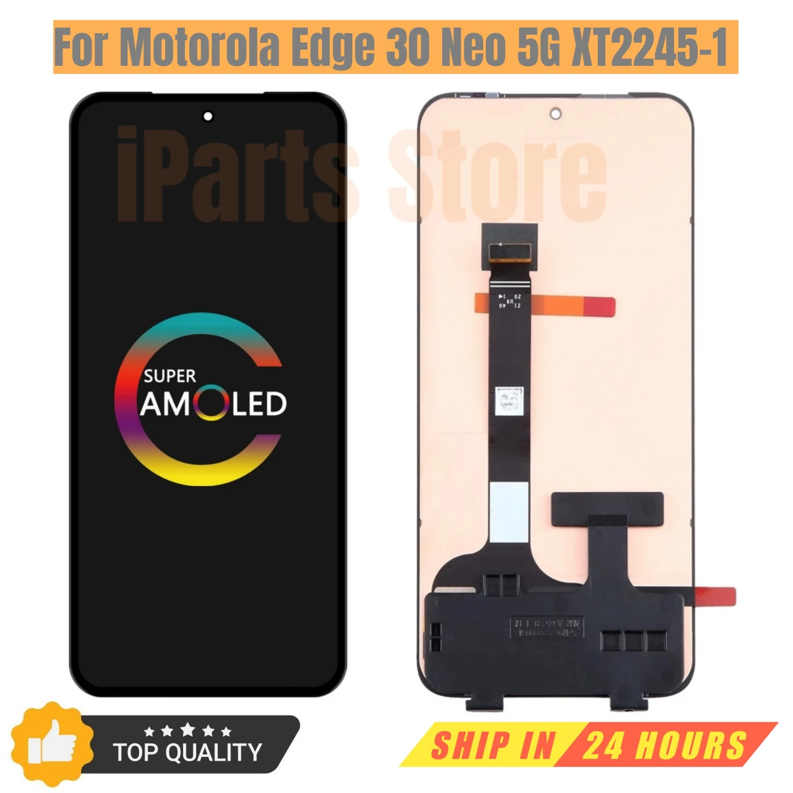 Замена iParts новый AMOLED-дисплей для Motorola Edge 30 Neo 5G XT2245-1 дигитайзер сенсорного экрана