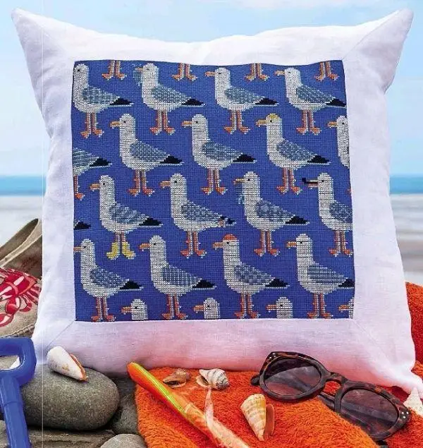 

Seagulls in the Bay 35-36 DIY Home Fun Cross Stitch Kit Needlework Counted Kits New Style Kits Embroidery Cotton
