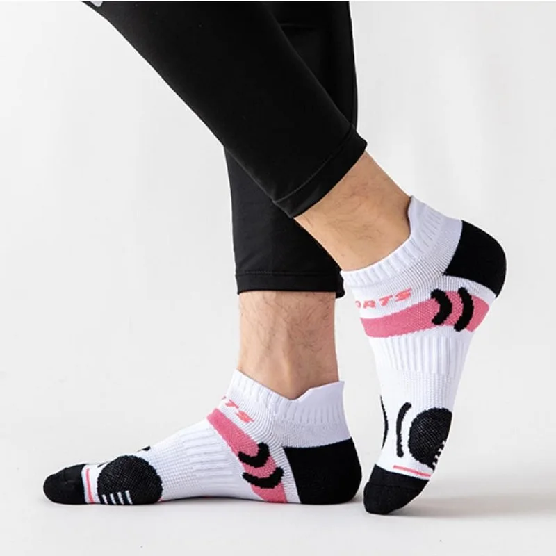 4 Pairs Sports Running Socks Men Women Towel Thick Mesh Casual Breathable Anti-slip Short Tube Socks Sweat-Absorbent Ankle Socks