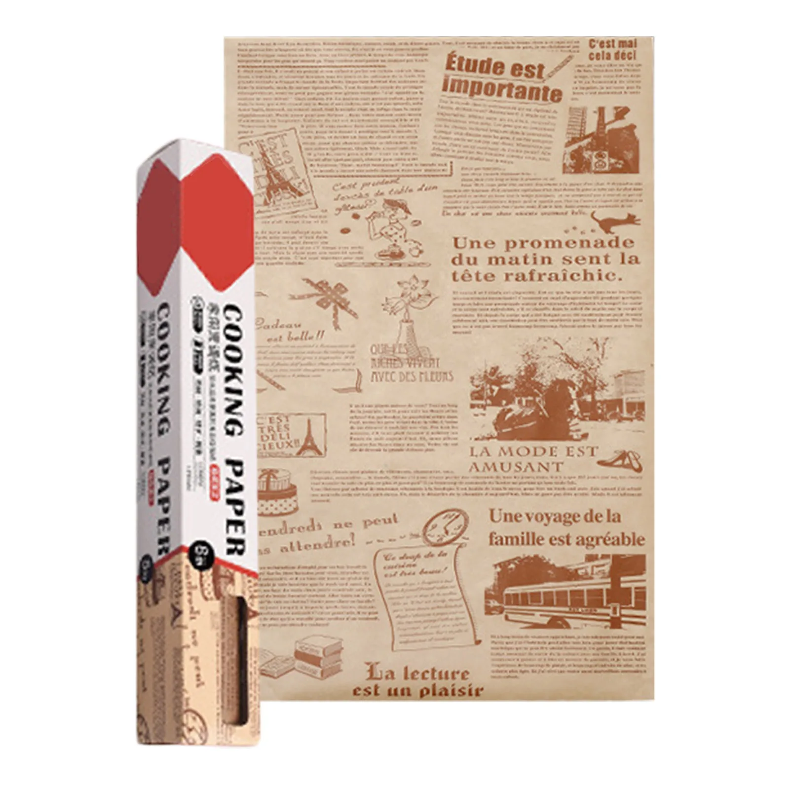 

Вощеная бумага 8 м, пищевая смазочная бумага, пищевые обертки, оберточная бумага для хлеба, сэндвичей, гамбургеров, картошки фри, масляная бу...