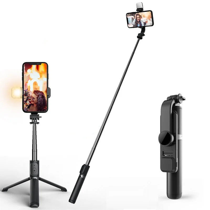 

Bezprzewodowy kompatybilny z Bluetooth Selfie Stick składany Mini statyw zdalnego sterowania dla Ios Android Free shipping