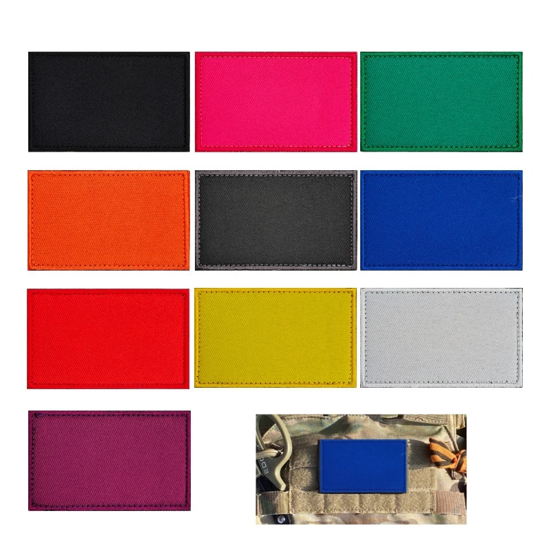 

10 Color Blank Embroidery Hook&Loop Patches on Clothes Tactical Patch Morale Badge Clothing Backpack Patch Decoration Sticker