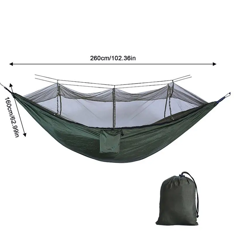 Туристический гамак с москитной сеткой легкая ткань из парашютной ткани высокой
