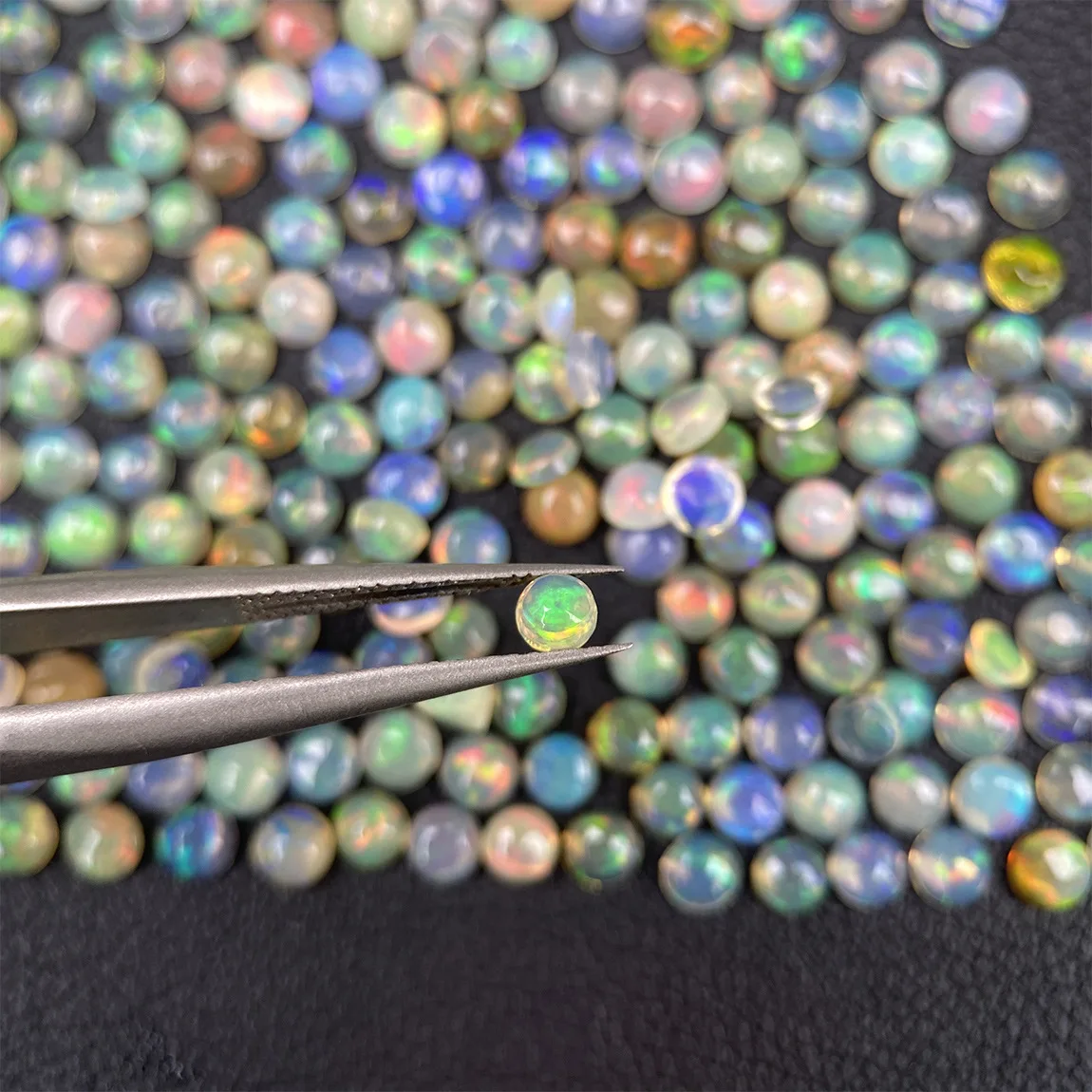 Оптовая продажа 10 шт. натуральный подлинный огненный опал 3 мм Круглый