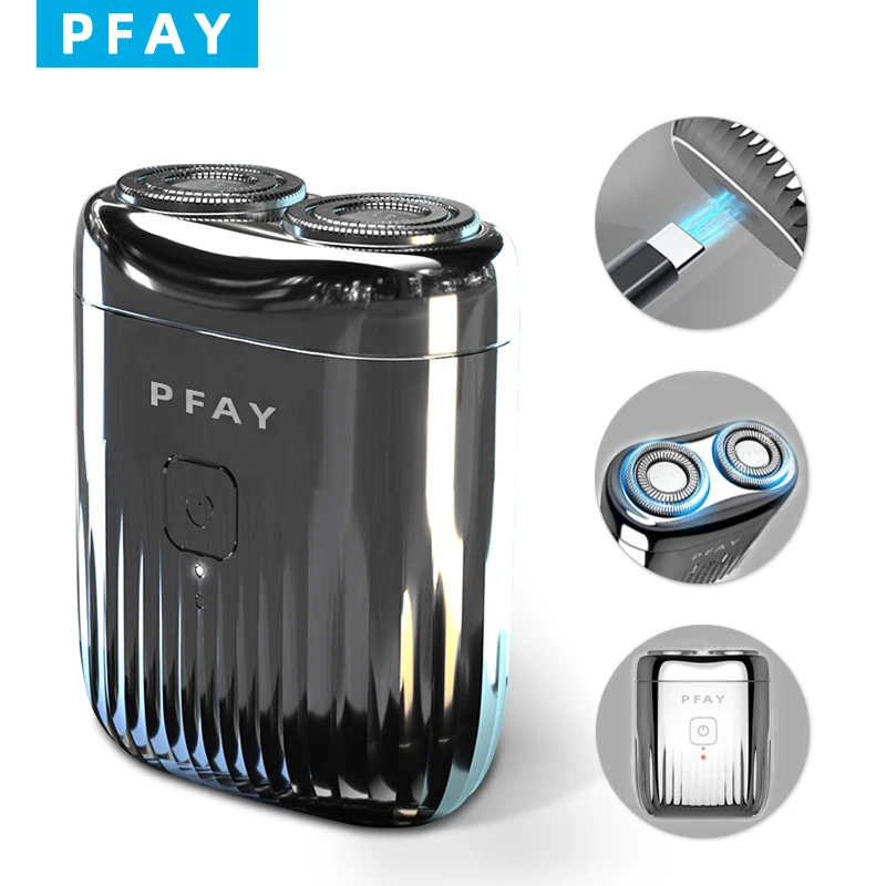 PFAY PA268 Mini Electric Shaver for Men Portable Electric Razor Shaving Beard Machine IPX7 Washable Rechargeable Beard Trimmer