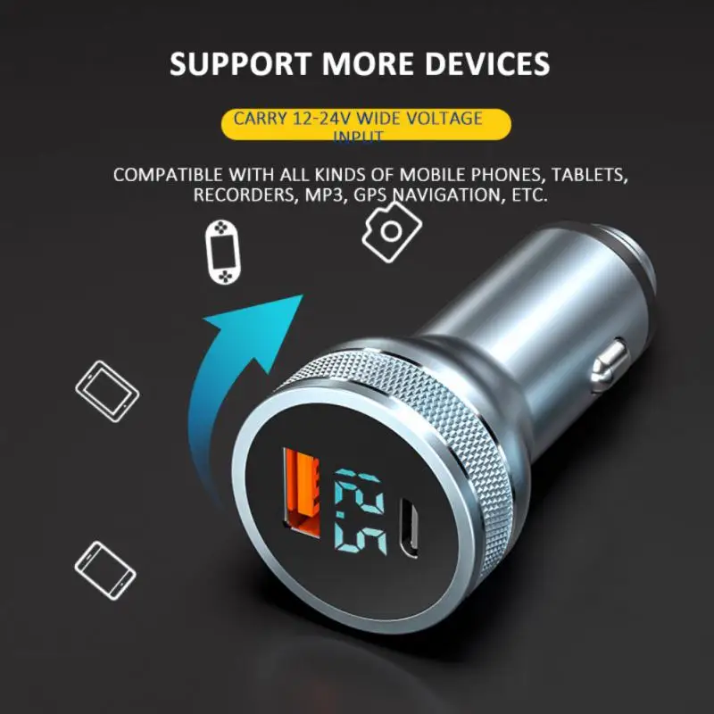 36w usb car charger quick charge qc3 0 qc scp 5a pd type c fast car usb charger for iphone xiaomi mobile phone free global shipping