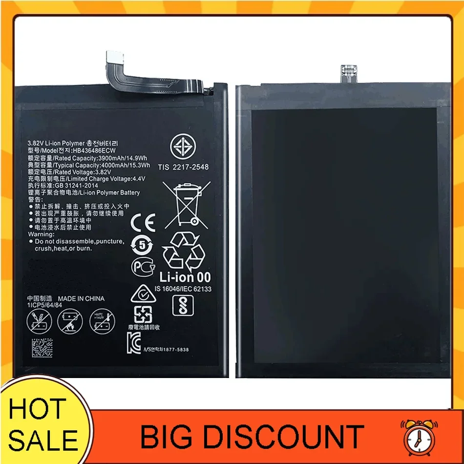 Аккумулятор HB436486ECW для Huawei Mate 20 10 10Pro/P20 Pro ALP L09/Φ L29/Honor View V20 ALP-L09 PCT L29 Tools