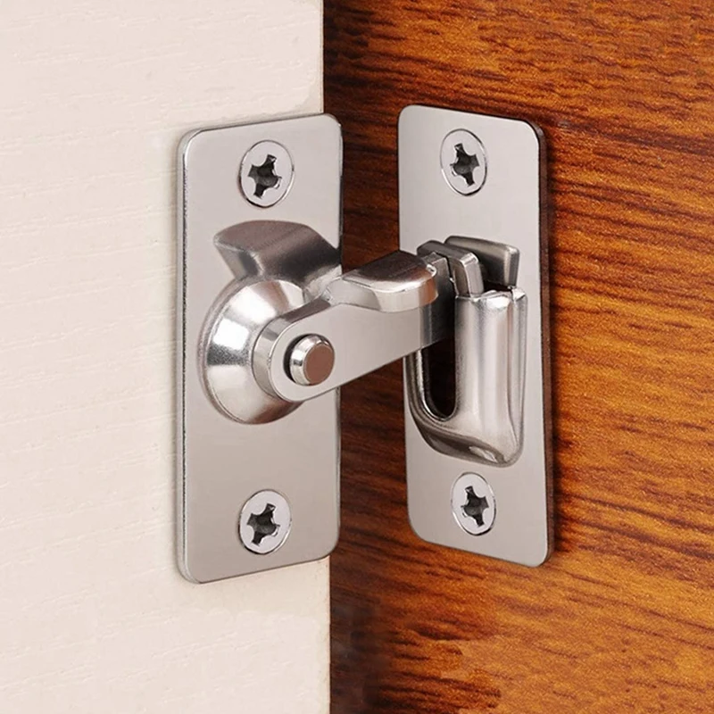 

Bathroom Stainless Steel Ornaments Supplies Doors Locks Door Sliding Right Angle Lock Door Buckle