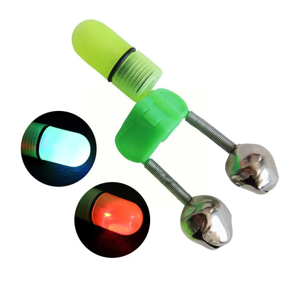

10pcs Led Night Fishing Rod Bite Bait Alarm Light Twin Portable Alerter Bells Camping Lightweight Outdoor Clip Equitment Du R1e6