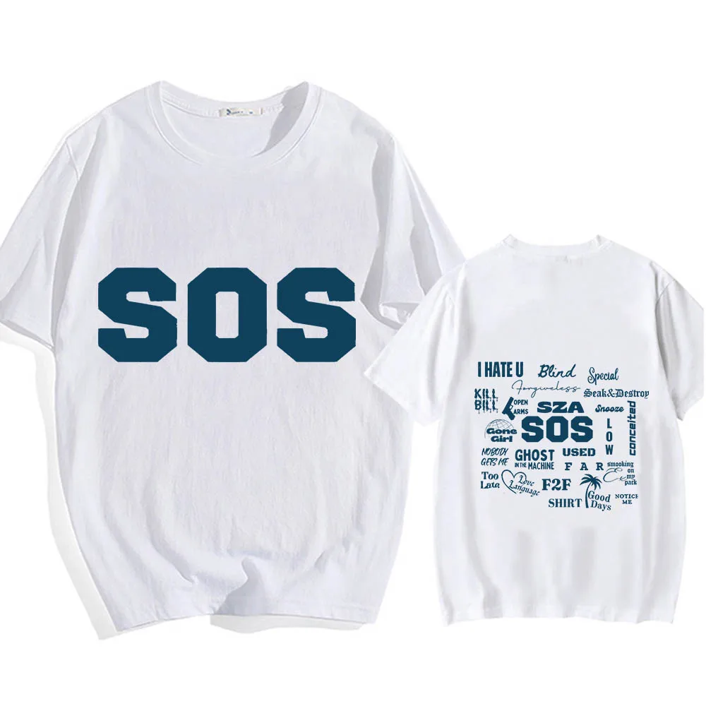 

SZA SOS Punk Hip Hop Anime T-shirts Fashion Vintage/retro Manga Tshirt 100% Cotton Tee-shirt Printed Graphic Men/women T-shirt