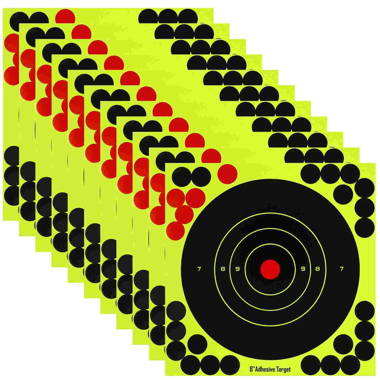 

30 Pcs Fluorescence Target Paper Sports Stickers Shooting Targets Pvc Self-adhesive Aiming Papers