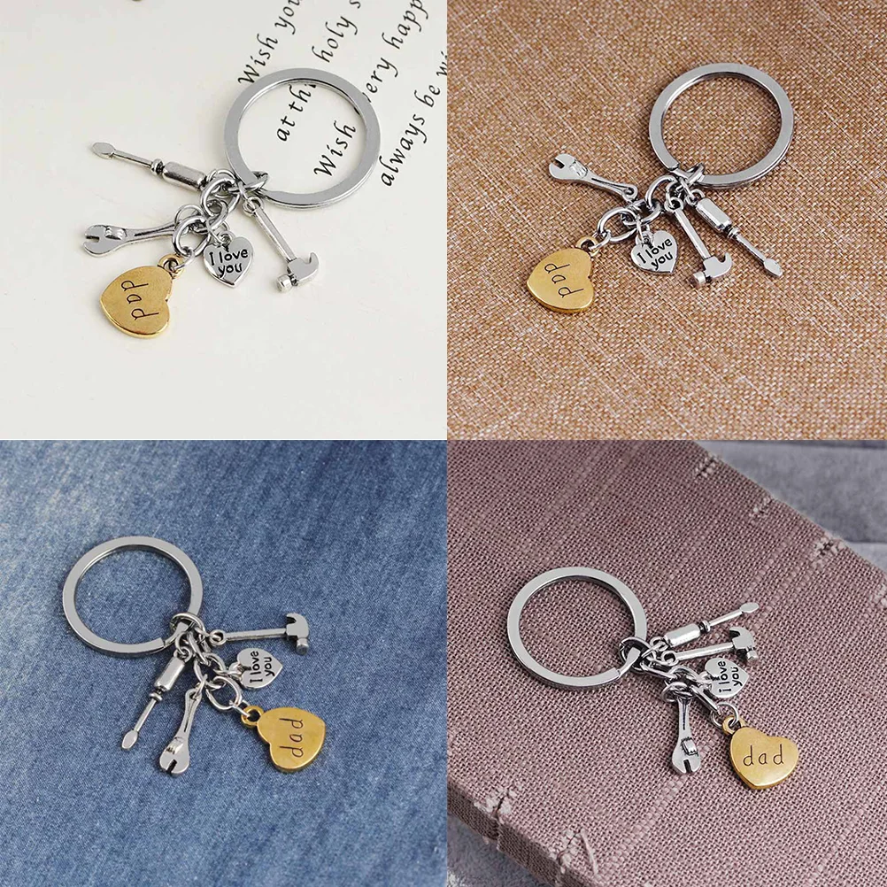 

1 Pc Creative Dad Tools Men Birthday Fathers Day Keyring Keychain Gift