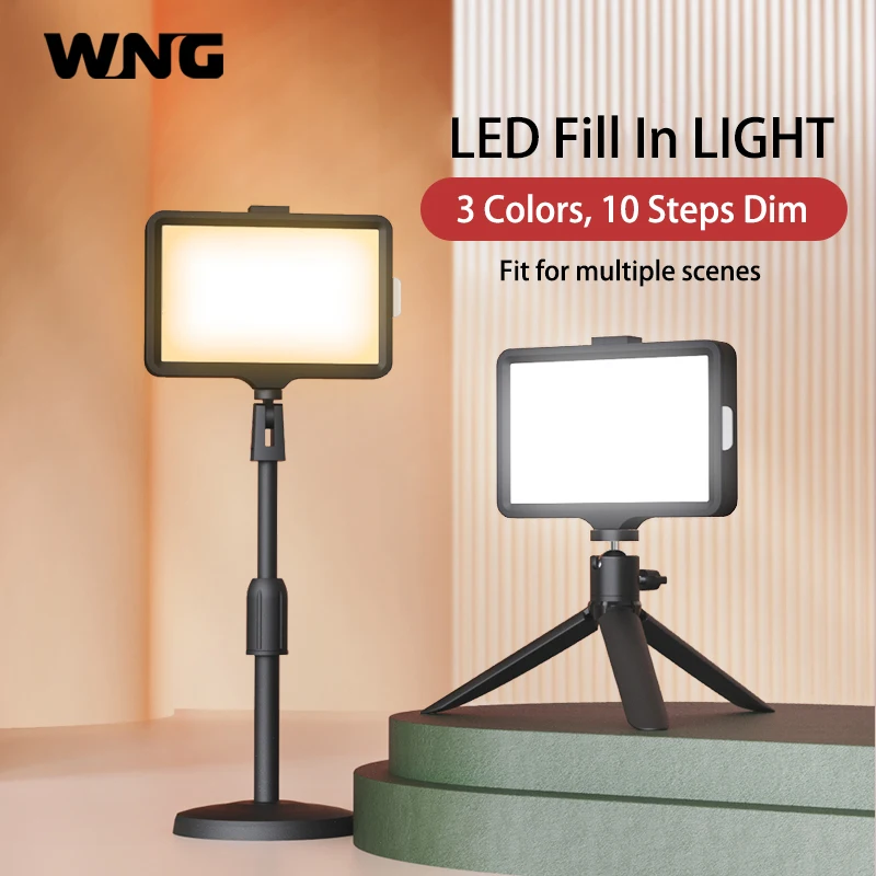 

LED Photography Video Fill in Light Panel Photo Studio Lamp Kit with Tripod Stand Magic Arm RGB Filters for Live Stream Youtube