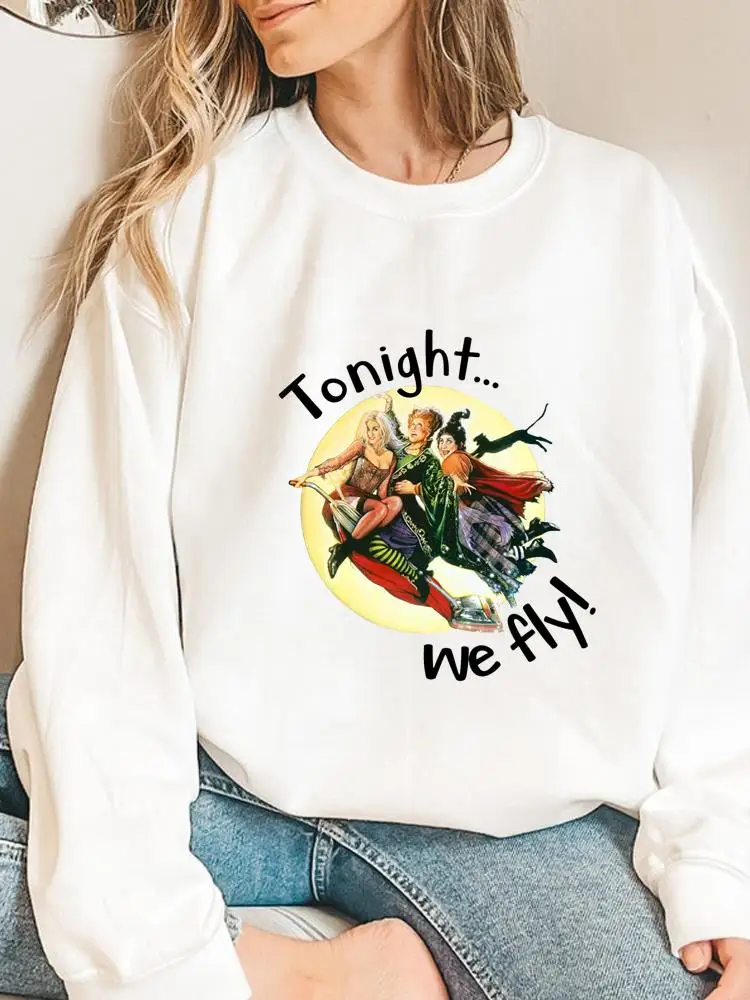 

Witch Cartoon Watercolor Fashion Women Halloween Holiday Printed Pullovers Clothing Ladies Female Graphic Sweatshirts