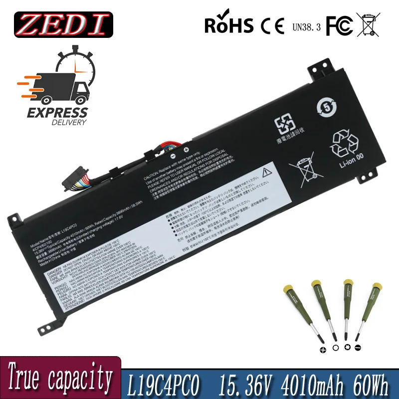 Новый аккумулятор ZEDI L19M4PC0 L19C4PC0 L19L4PC0 L19SPC0 для Lenovo Legion 5-15ARH05 15IMH05H L19M4PC1 L19M4PC2 L19C4PC1 L19C4PC2