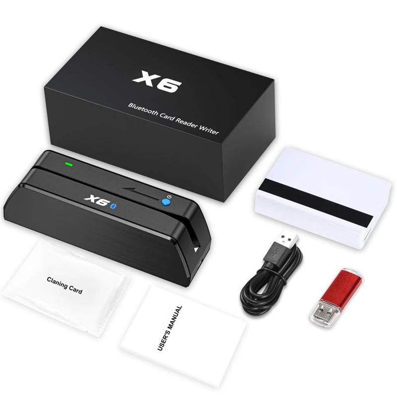 

Factory manufacturing wholesale price MSRX6 MSRX6BT with wireless Magnetic Card Reader Writer USB Type C HiCo Loco All 3 Tracks