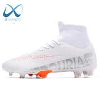soccer shoes men football cleats ultralight high ankle soccer shoes boots outdoor non slip long spikes football trainers boys
