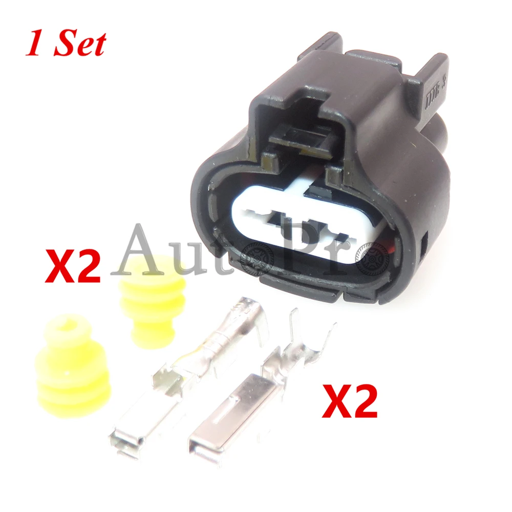 

1 комплект, соединитель для автомобильного корпуса с 2 отверстиями, автомобильный стартер, проводной разъем с датчиком температуры воздуха 90980-11163 7283-1224-30 7283-1224-10