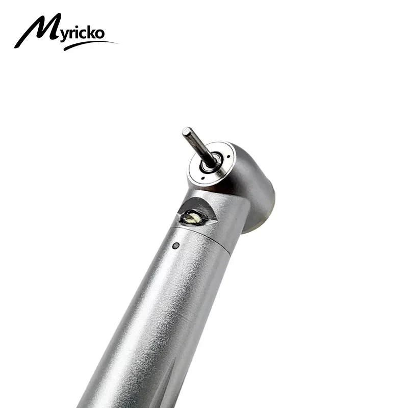 Myricko Dental High Speed Handpieces 2/4 Hole LED Light Push Button Spray Standard Head Triple Water Air Turbine Dentist Tools