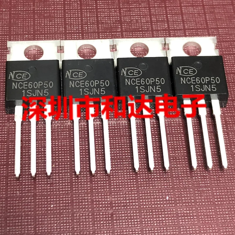 

10 шт., NCE60P50 TO-220 -60V -50A
