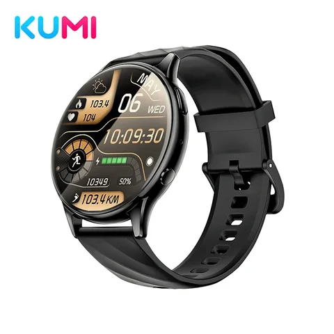 Умные часы KUMI GW5, 1,39 дюйма, Ультратонкий корпус, Bluetooth 5,2, 100 +, спортивный пульсометр, оксиметр, водонепроницаемый IP68