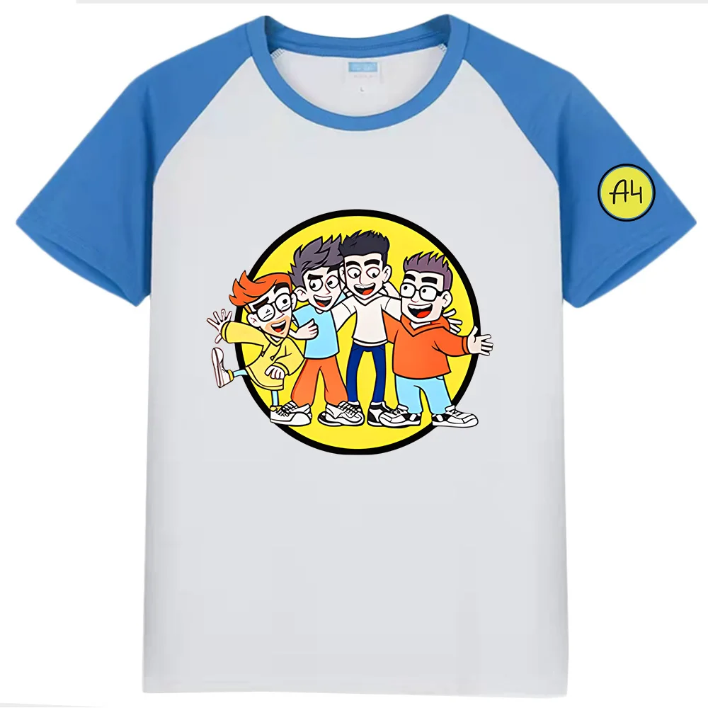 Мерч А4 T Shirt Kids Lamba Print Short Sleeve T Shirts 100% Cotton Girl Baby Clothing Влад Бумага А4 для детей Boys Shirt Tops