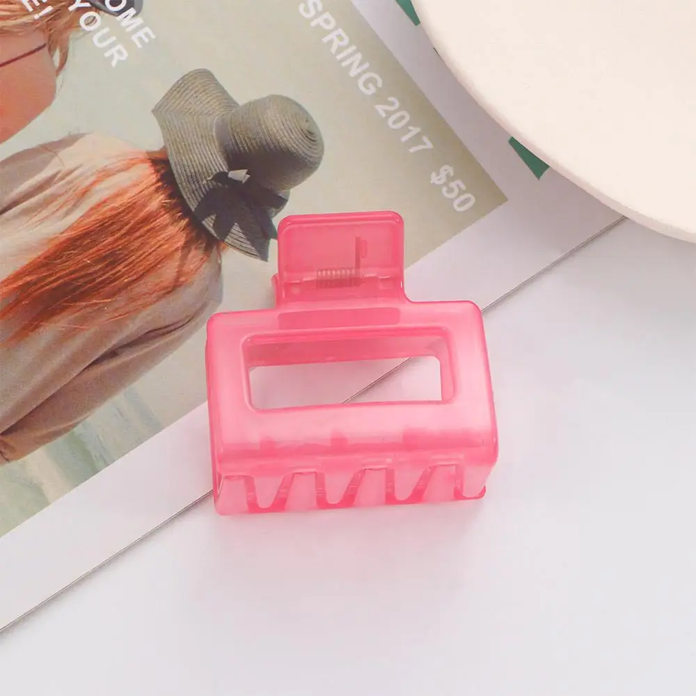 Большие модные аксессуары для волос девочек квадратные когти из смолы заколки