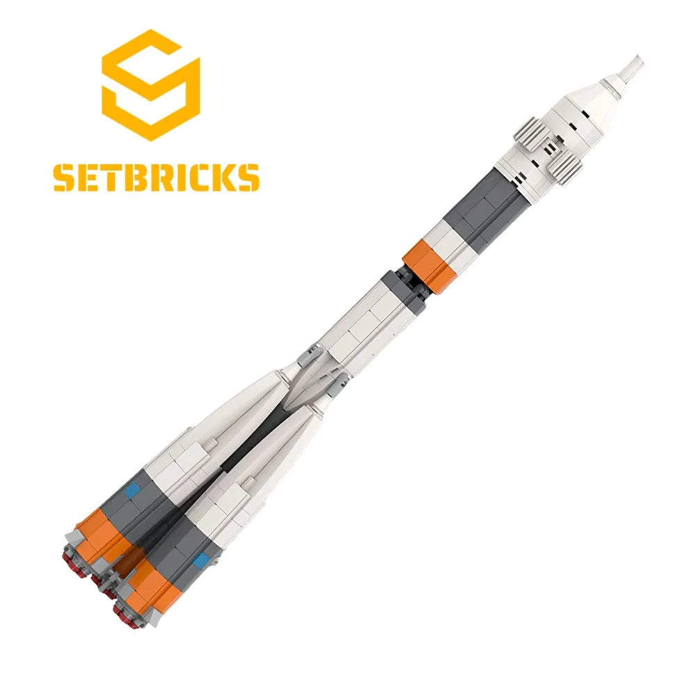 SETBRICKS MOC-34825 Ultimate Soyuz Rocket Aerospace Series Коллекция Space Launch Vehicle R-7 Модель Кирпич Подарок на