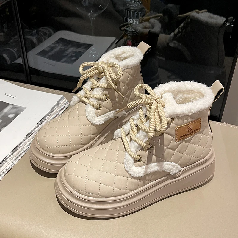 Обувь Сапоги Женская Новинка 2024 Австралия Зимняя Роскошный Дизайнер Рок Снег