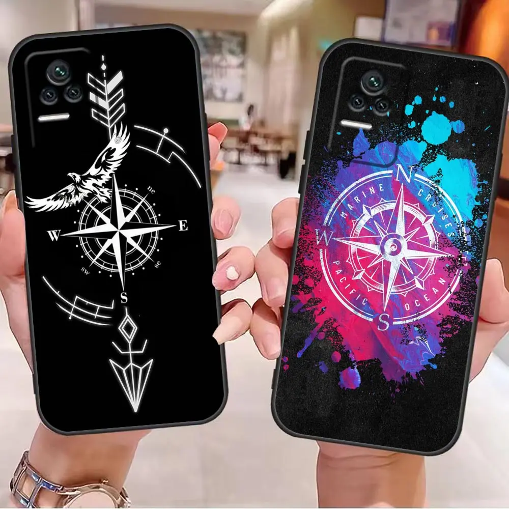 

Funda Case for Redmi K40 K40S K50 K60 7 7A 8 8A 9 9A 9C 9T 10 10C PRO PLUS Gaming TPU Case Coque Capa Marine Navigation Compass