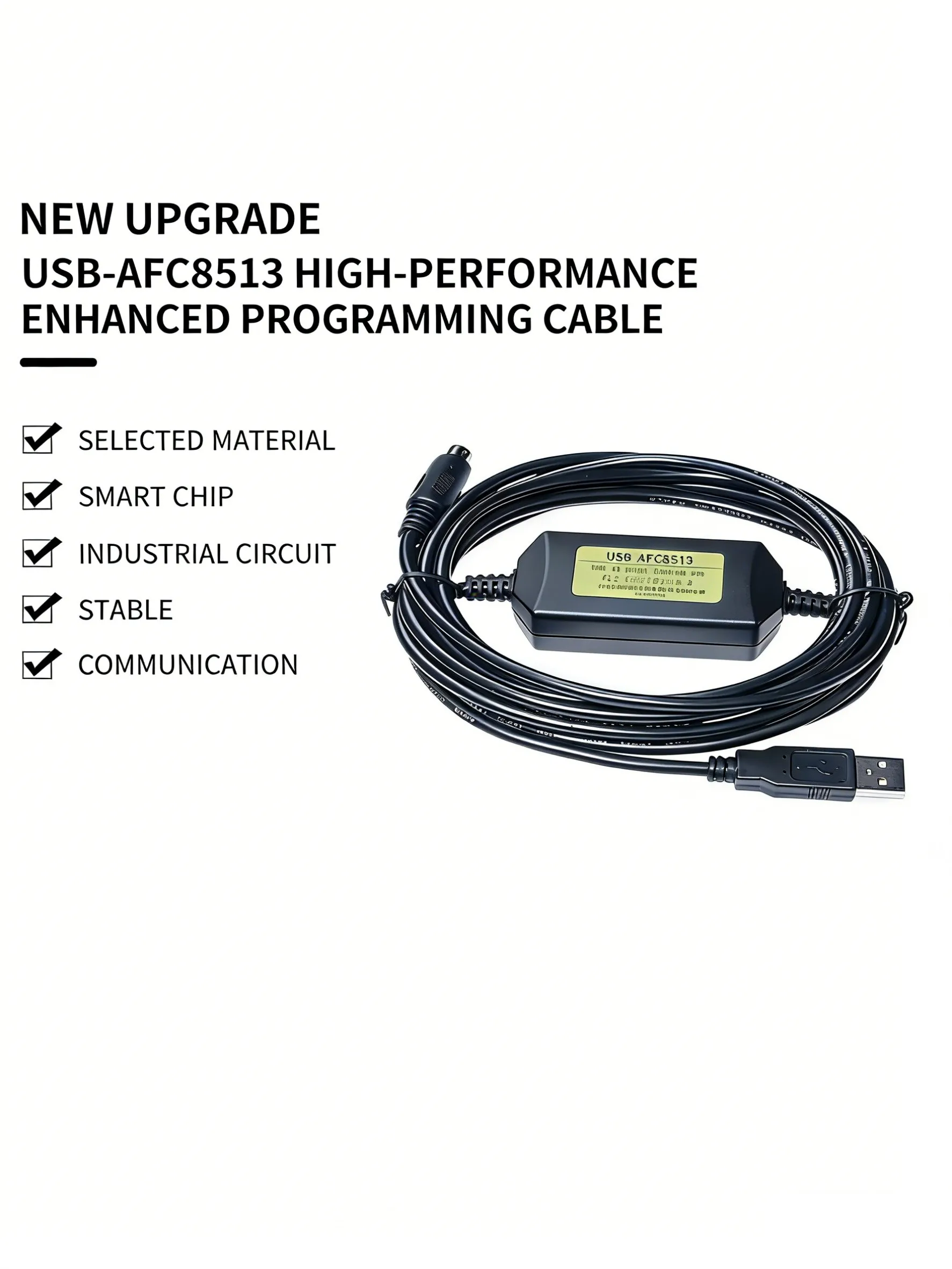 Фото Кабель для программирования USB-AFC8513 для ПЛК Panasonic FP-X, FP0, FP2, FPG и HMI 8503, кабель для загрузки программ №1