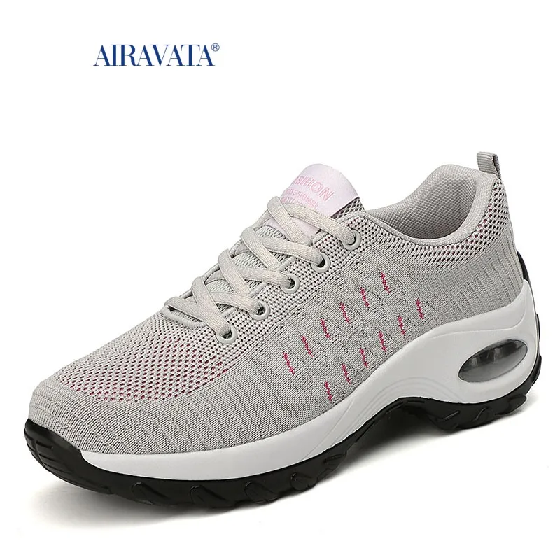 Sneakers Women Tennis Shoes Platforms Increasing Height Female Breathable Sports Footwear Air Cushion Lace-up Tenis Femenino