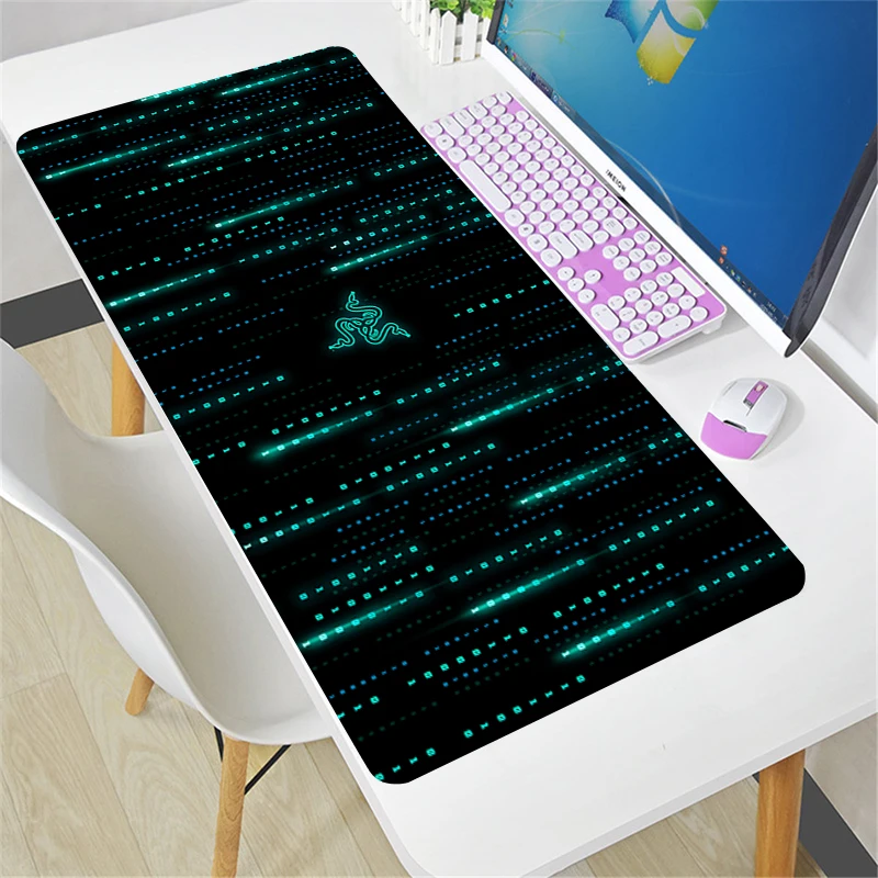 

Компьютерный коврик для мыши Razer, бесплатная доставка, игровые аксессуары для ноутбука, коврик для клавиатуры 900x400, противоскользящие игров...