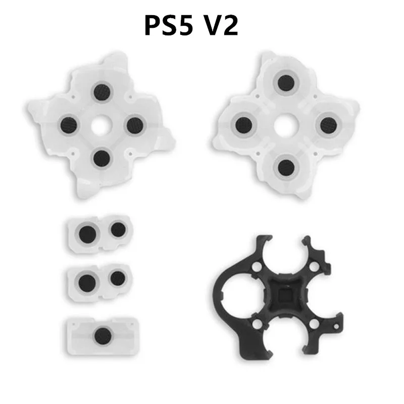 2 комплекта силиконовых резиновых кнопок проводящие накладки для контроллера PS5