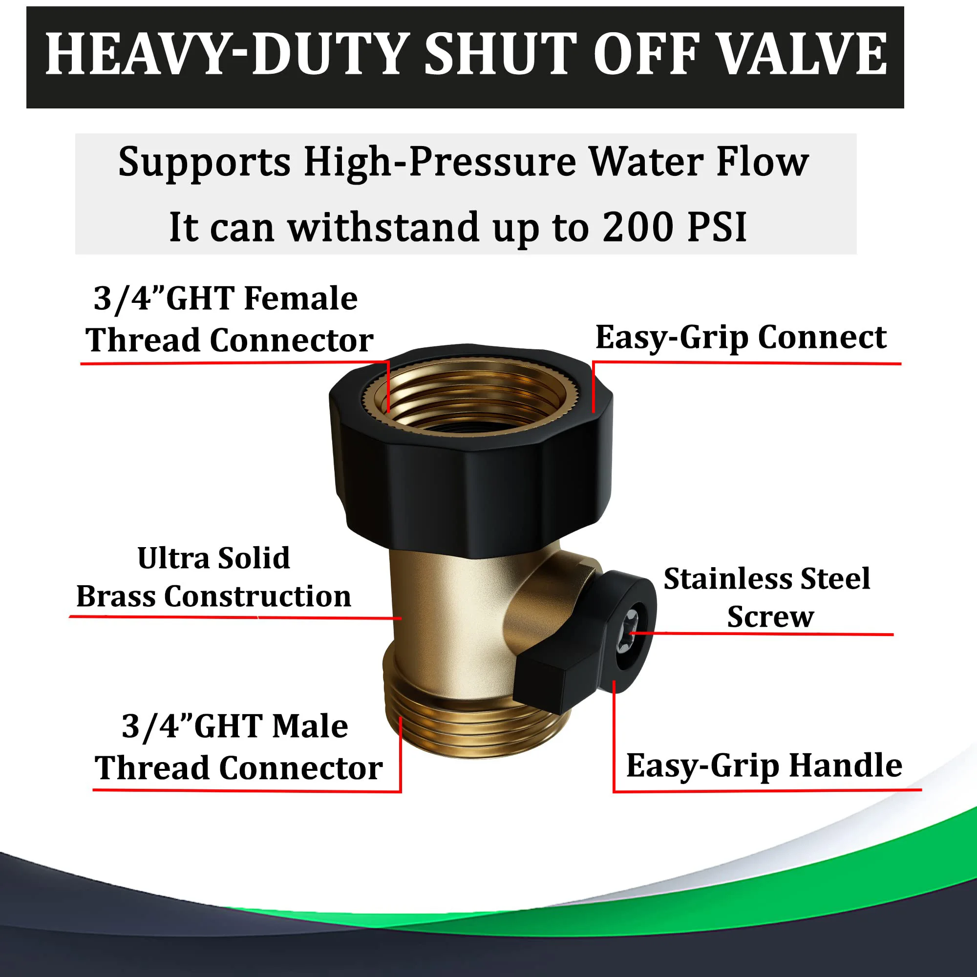 Kaikarai оцинкованный затворный клапан разъем 3/4 дюйма для садового шланга