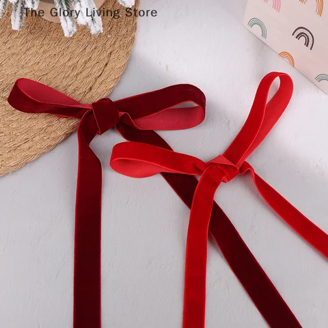 Винно-красные флокированные ленты из полиэстера 1/1,5/2/2,5/4/4,5 см