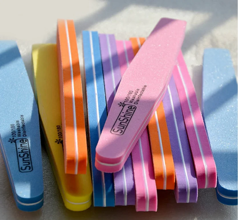 

N ail Files A N ail File Buff Manicure Tools Grinding N ail Files Sponge N ail Sandpaper Strip Polishing Tool random Massage