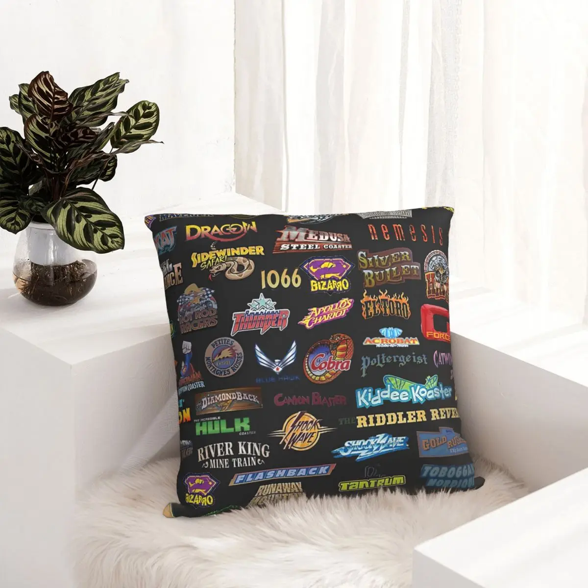 

Roller Coasters pillowcase printed cushion cover sofa waist pillow pillow cover