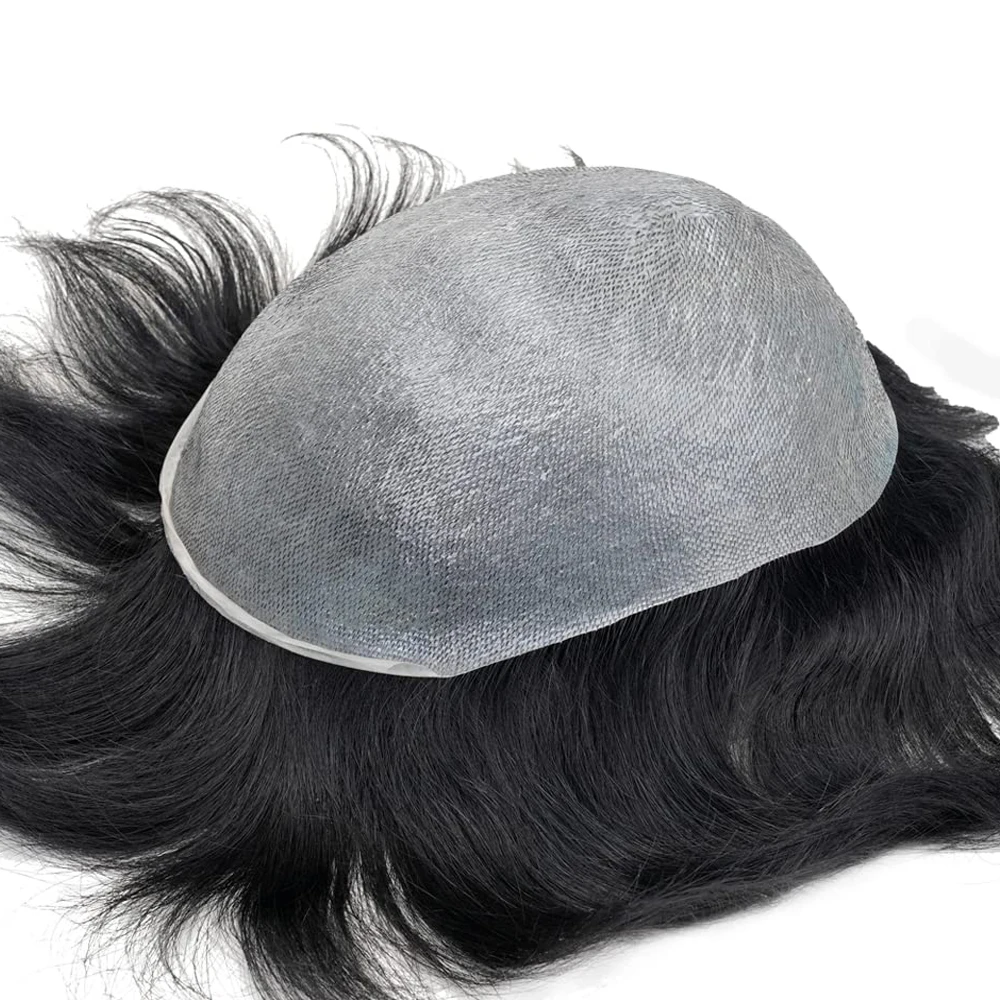 Оптовая продажа человеческие волосы невидимая естественная линия волос мужской
