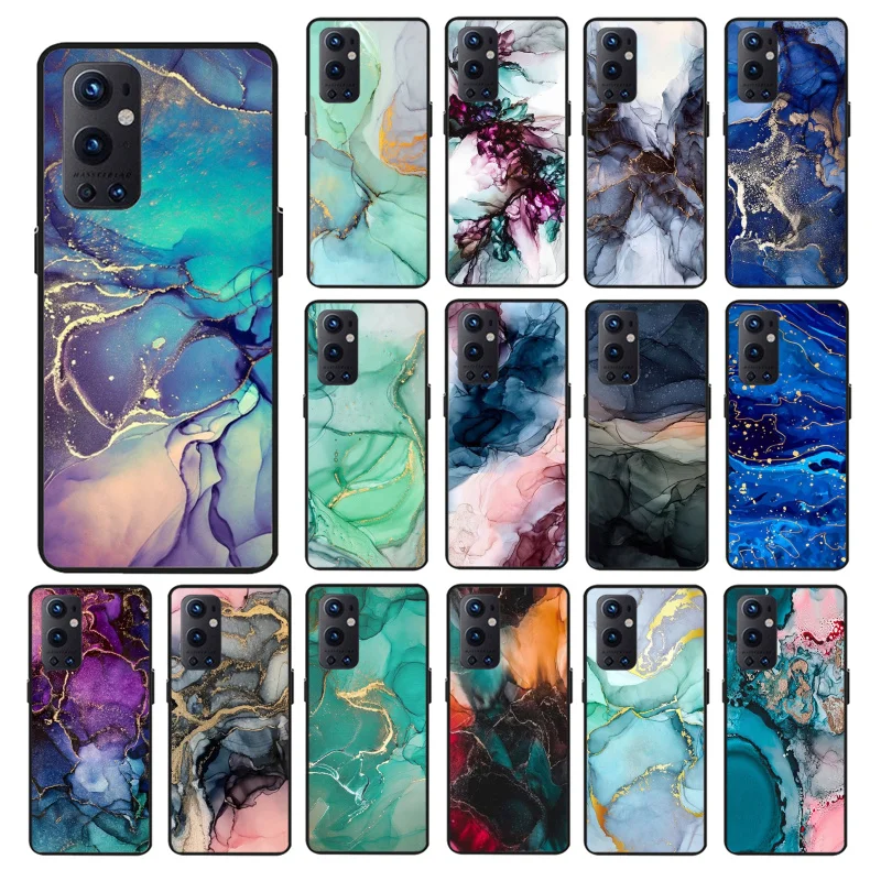 

Colorful Marble Phone Case for OnePlus 10 Pro 10T 7T Pro 8 8Pro 8T 9 Pro 9R 9RT Nord2 OnePlus N100 N10 N200 Nord CE