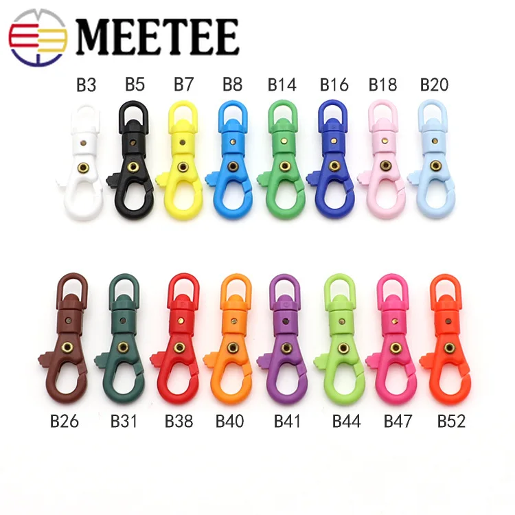 

Meetee 20/30Pcs 5.5mm Plastic Lobster Clasp Keychain Hook Clasp Bag Strap Connector Bcukles For Webbing DIY Luggage Accessories