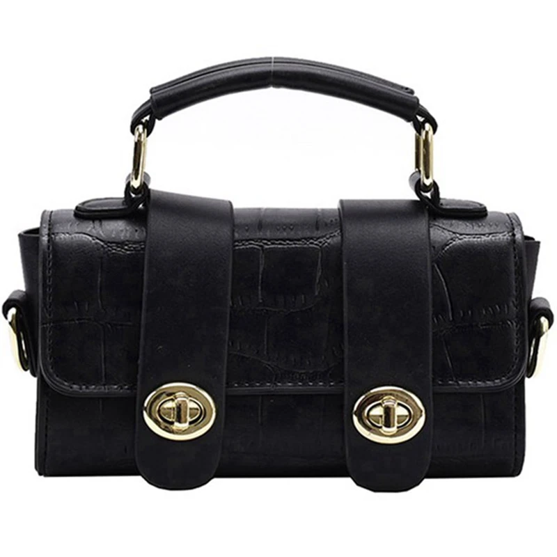 

Texture Small Bag Women's Autumn and Winter New Fashion Messenger Bag Retro Portable Small Square Ba