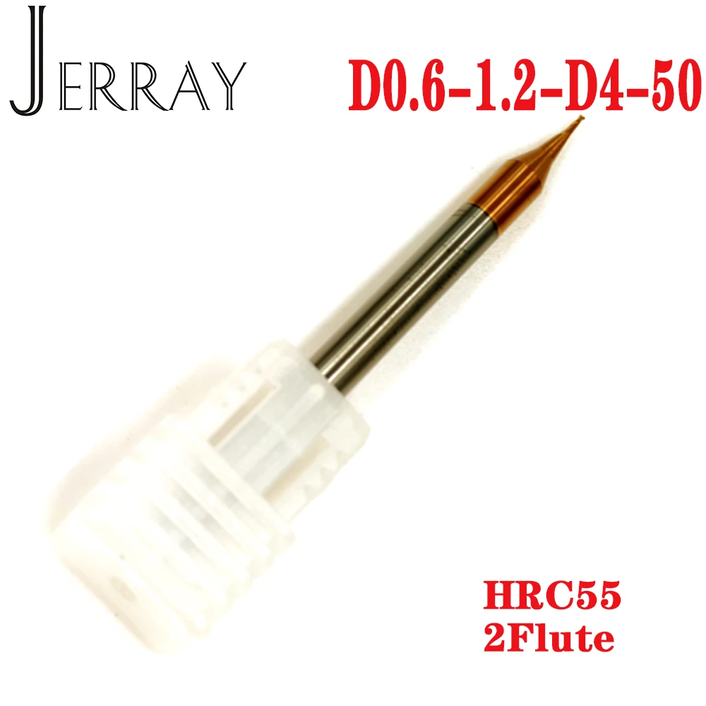 

JERRAY D0.2 0,3 0,4 0,5 0,6 0,7 0,8 0,9 мм 2 канавки HRC55 Плоская концевая фреза из микрокарбида Квадратная концевая фреза Режущие инструменты с ЧПУ для дерева