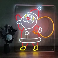 merry christmas old man neon sign light for bar party holiday christmas festival store decor display ins style neon lamp
