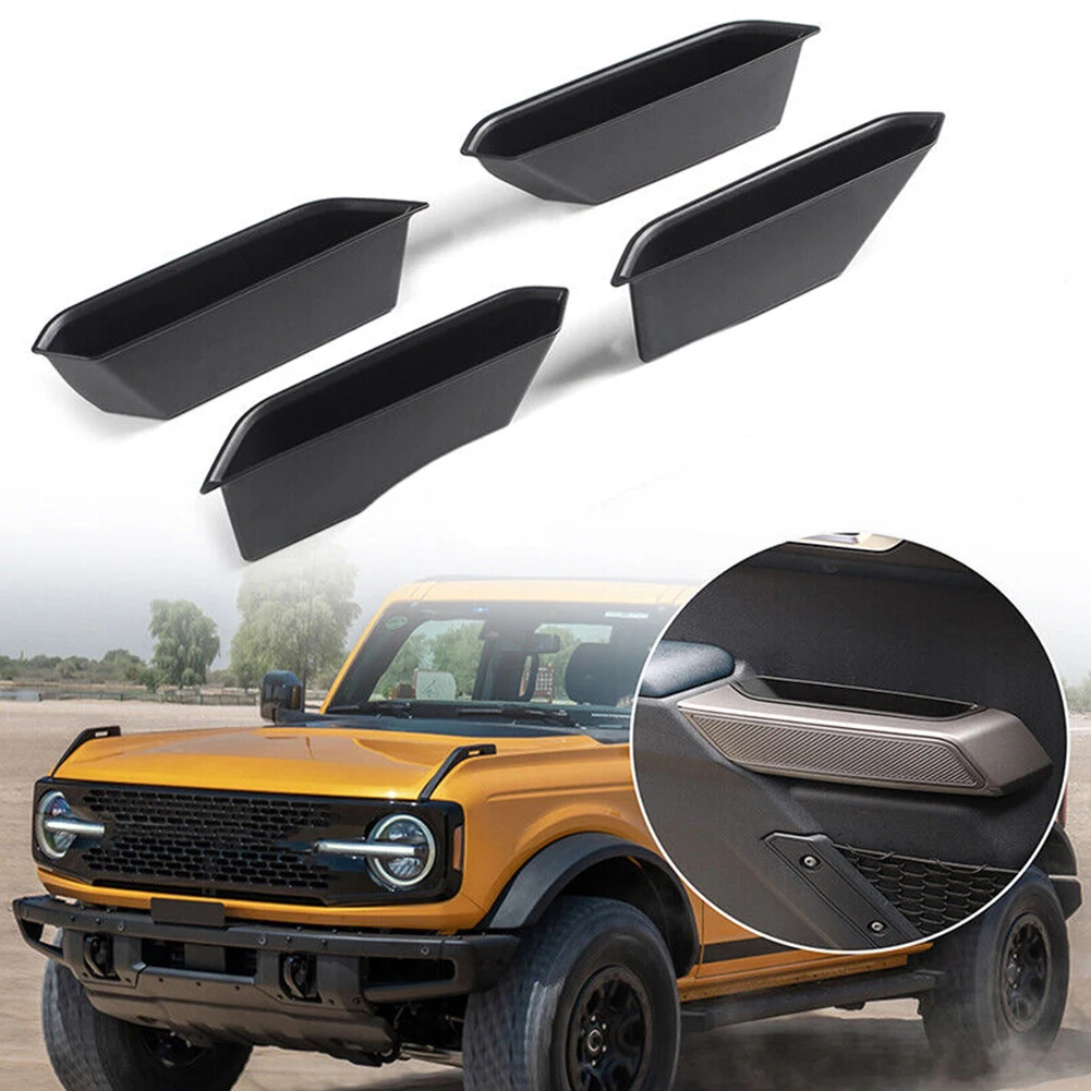 

4 шт., органайзер для хранения ручек передней двери для Ford Bronco 2021 2022