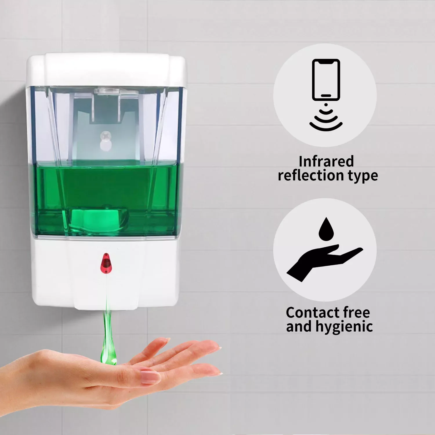 

Liquid Soap Dispensers Automatic Soap Dispenser Handsfree 700ml Touchless Smart Sensor Bathroom Kitchen Soap Dispenser